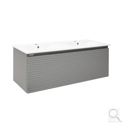 Koupelnová skříňka s dvojumyvadlem Naturel Savona 118x43x44,8 cm šedá mat SAVONA120GM obr. 1