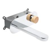 Umyvadlová baterie SAT Fusion včetně podomítkového tělesa dřevo SATBSFU101DS. obr. 2&nbsp;