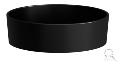 Umyvadlo na desku Laufen Kartell By Laufen 42x42 cm černá mat bez otvoru pro baterii, bez přepadu H8123317161121. obr. 1