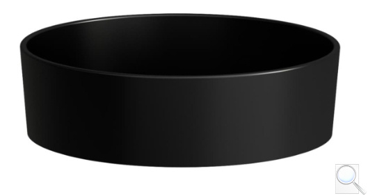 Umyvadlo na desku Laufen Kartell By Laufen 42x42 cm černá mat bez otvoru pro baterii, bez přepadu H8123317161121. obr. 1