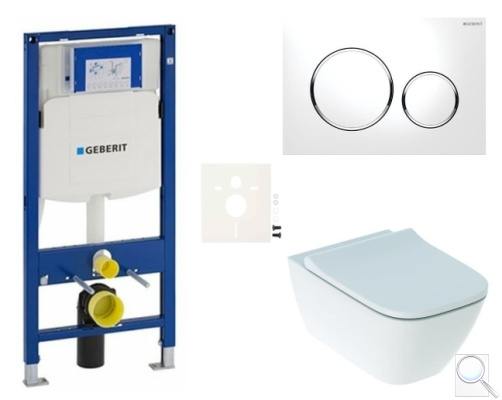 Závěsný WC set do lehkých stěn / předstěnový Geberit Smyle SIKOGESSMSS20. obr. 1