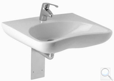 Bezbariérové umyvadlo Jika Mio 64x55 cm otvor pro baterii uprostřed H8137140001041. obr. 1