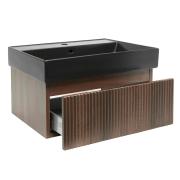 Koupelnová skříňka s umyvadlem SAT Evolution 78x30x44,8 cm ořech mat SATEVO80NAU2B. obr. 2 
