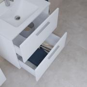 Koupelnová sestava s umyvadlem zrcadlem a osvětlením Vitra Mia 59x61x39,5 cm bílá lesk MIASET60B. obr. 7