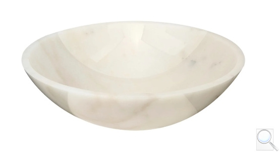 Umyvadlo na desku SAT Purity 43x43 cm bílý mramor bez otvoru pro baterii, bez přepadu SATPURWH. obr. 1