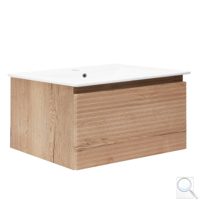 Koupelnová skříňka s umyvadlem Naturel Savona 98x43x44,8 cm dub halifax mat SAVONA100DH. obr. 1