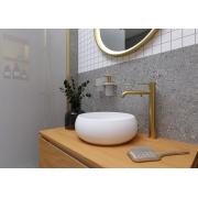 Vysoká umyvadlová baterie SAT Aurum bez výpusti broušená zlatá mat SATBAUR285BG. obr. 8