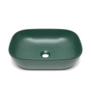 Umyvadlo na desku SAT Infinitio 45,5x32,5 cm tmavě zelená mat bez přepadu SATINF4532DGEM. obr. 2&nbsp;