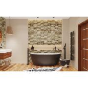 Volně stojící vana SAT Aula 160x78,7 cm litý mramor levá i pravá černo/bílá SATAULA1600C. &nbsp;(7)