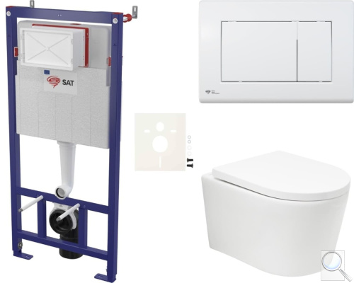 Závěsný WC set do lehkých stěn / předstěnová SAT BREVIS SIKOSSBRTOR20KECO. obr. 1