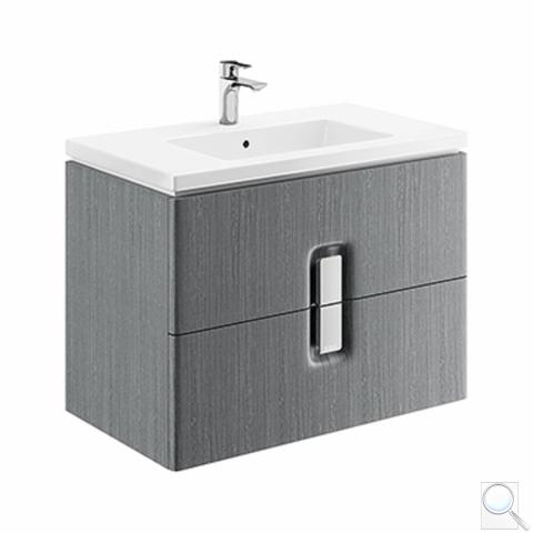 Koupelnová skříňka pod umyvadlo KOLO Twins 80x57x46 cm stříbrný grafit 89554000 obr. 1
