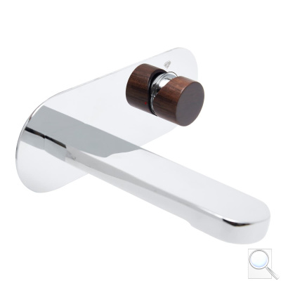 Umyvadlová baterie SAT Fusion včetně podomítkového tělesa tmavé dřevo SATBSFU101DT. obr. 1