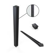 Sprchová zástěna Walk-In s profilem, zavětrováním a dopňky SAT Walk-in. profily černé&nbsp;