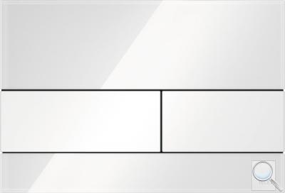 Ovládací tlačítko TECEsquare sklo Sklo bílé, bílá tlačítka (kód: 9.240.800)