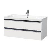 Koupelnová skříňka s umyvadlem Naturel Pavia 65x53x49 cm, 85x53x49 cm, 105x53x49 cm bílá mat černá úchytka. 105x53x49 cm PAVIA3105ZCE&nbsp;