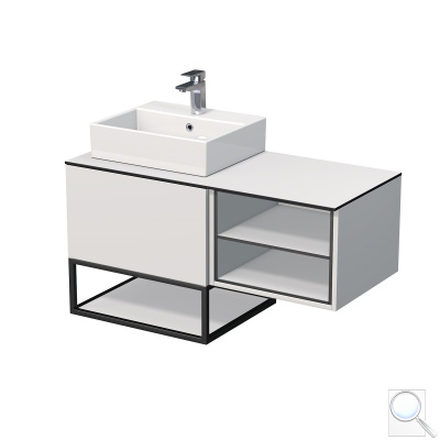 Koupelnová skříňka pod umyvadlo Naturel Oxo 110x58x50 cm bílá mat OXO110L601ZKDSBM. obr. 1