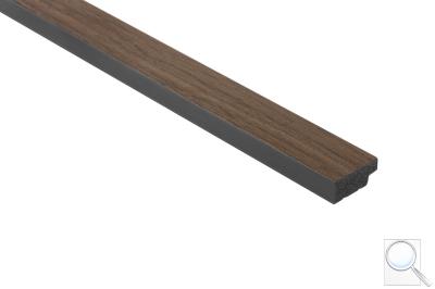 Obkladová lamela levé ukončení Fineza Slat Medium Dark oak hnědá