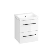 Koupelnová skříňka s umyvadlem Cersanit Medley 50x59x40 cm bílá lesk S801-353-DSM. obr. 2