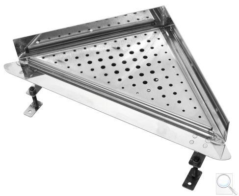 Rohový odtokový žlab 30x30 cm nerez ZLABROH. obr. 1