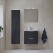 Koupelnová sestava s umyvadlem zrcadlem a osvětlením Vitra Mia 59x61x39,5 cm antracit lesk MIASET60A. obr. 7 