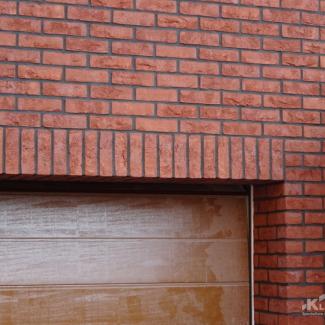 Klinker ukázky realizací - Lícové pásky  Formback rot braun  - 