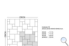 Dlažba Cir Cotto del Campiano rosso siena v dekoru modulare 39 červená - 1080849-005