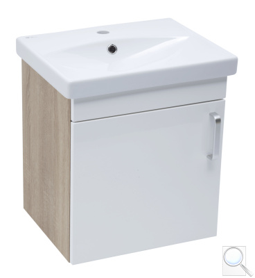 Koupelnová skříňka s umyvadlem Naturel Vario Dekor 50x51x40 cm bílá lesk VARIO250DBBL. 