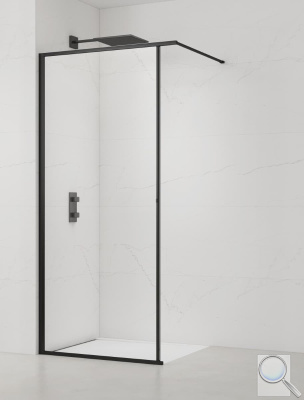 Sprchová zástěna SAT Walk-In se stírací lištou 90 cm SATWISL90C. obr. 1