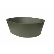 Umyvadlo na desku SAT Aula 47x38 cm zelená mat bez otvoru pro baterii, bez přepadu SATAU4738G.  (3)