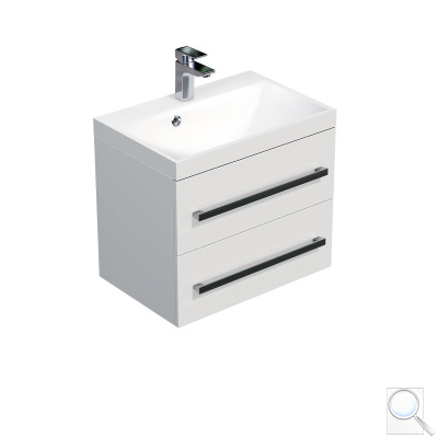 Koupelnová skříňka s umyvadlem Naturel Cube Way 60x40 cm, 80x40 cm, 100x40 cm bílá lesk. 60 x 40 cm