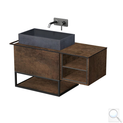 Koupelnová skříňka pod umyvadlo Naturel Oxo 110x58x50 cm měď mat OXO110L701ZKDLM. obr. 1