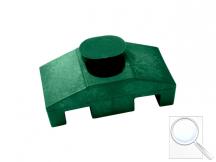 Příchytka k uchycení panelů ke čtyřhranným sloupkům včetně krytky na hlavu šroubu (SUPER) - zelená, PVC