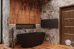 Koupelna Dom Mun 1 - SIKO-koupelna-se-drevem-v-prirodnim-stylu-s-cernou-vanou-serie-Mun-001