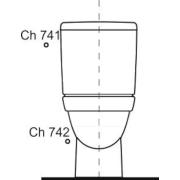 WC kombi, pouze mísa Jika Tigo vario odpad H8242160000001. Technický nákres 3 