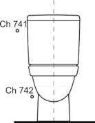 WC kombi, pouze mísa Jika Tigo vario odpad H8242160000001 (Technický nákres 3)