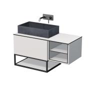 Koupelnová skříňka pod umyvadlo Naturel Oxo 110x58x50 cm bílá mat OXO110L701ZKDSBM. obr. 2 