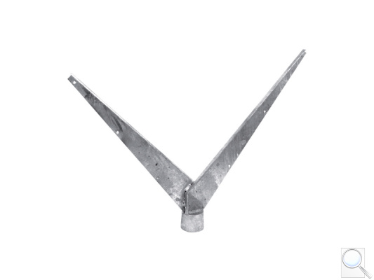 Bavolet na kulatý sloupek IDEAL® průměr 48 mm tvar V Zn. 