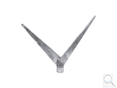 Bavolet na kulatý sloupek IDEAL® průměr 48 mm tvar V Zn. 