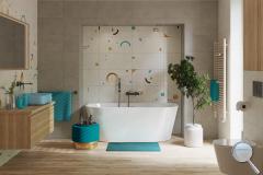 Koupelna Rako Extra - SIKO-koupelna-v-modrem-provedeni-v-bezove-minimalismus-v-vanou-serie-Extra-001