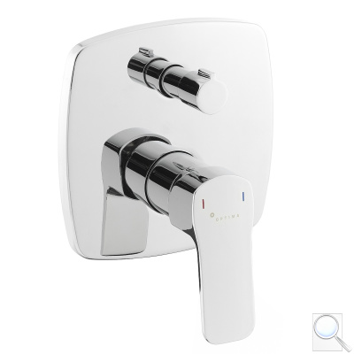 Vanová baterie Optima Cube Way včetně podomítkového tělesa chrom CU215.