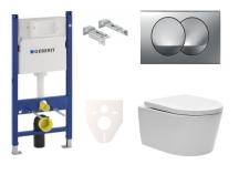 Závěsný WC set Geberit do lehkých stěn / předstěnová montáž+ WC SAT Brevis SIKOGES7W72S