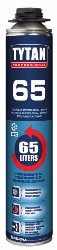 Montážní pěna pistolová PU zimní TYTAN 65