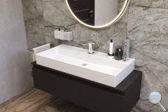 Koupelna Geotiles Sonante. SIKO-mramorova-koupelna-se-drevem-s-volne-stojici-vanou-serie-sonante-004