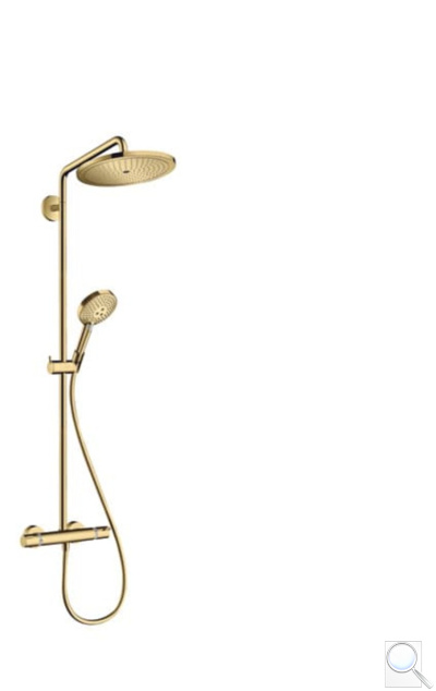 Sprchový systém Hansgrohe Croma-Select s termostatickou baterií leštěný vzhled zlata 26890990. obr. 1