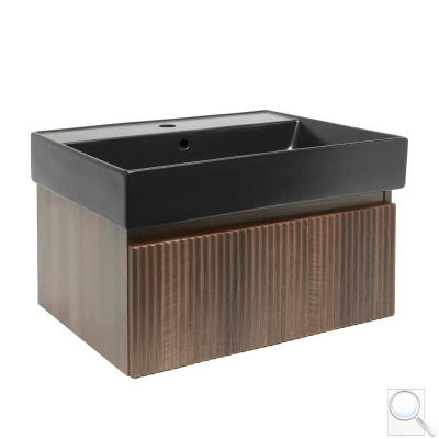 Koupelnová skříňka s umyvadlem SAT Evolution 78x30x44,8 cm ořech mat SATEVO80NAU2B. obr. 1