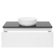 Koupelnová skříňka s krycí deskou SAT B-WAY 99x30x45 cm bílá lesk BWAY100WZ.  (5)