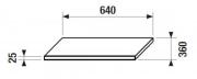 Deska pod umyvadlo Jika Tigo N 64x36x2,5 cm bílá H46J2101005001 (technický nákres)