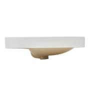 Nábytkové umyvadlo SAT Fusion 100,6x46 cm bílé matné, otvor pro baterii uprostřed SATFUS10046MW. obr. 6&nbsp;