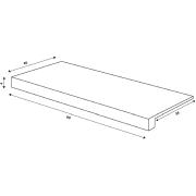 Schodová Tvarovka Rako Castone Ash šedá. &nbsp;