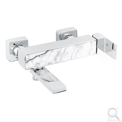 Vanová baterie SIKO Elements bez sprchového setu 150 mm dekor bílý mramor SIKOBSEL222DMB.